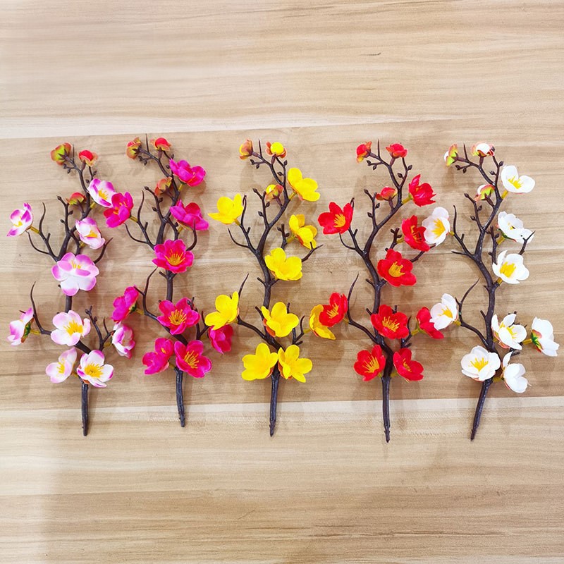 Cành Đào Trang Trí set 10 cành - Sỉ Phụ Kiện Hoa Cành Đào Trang Trí set 10 cành