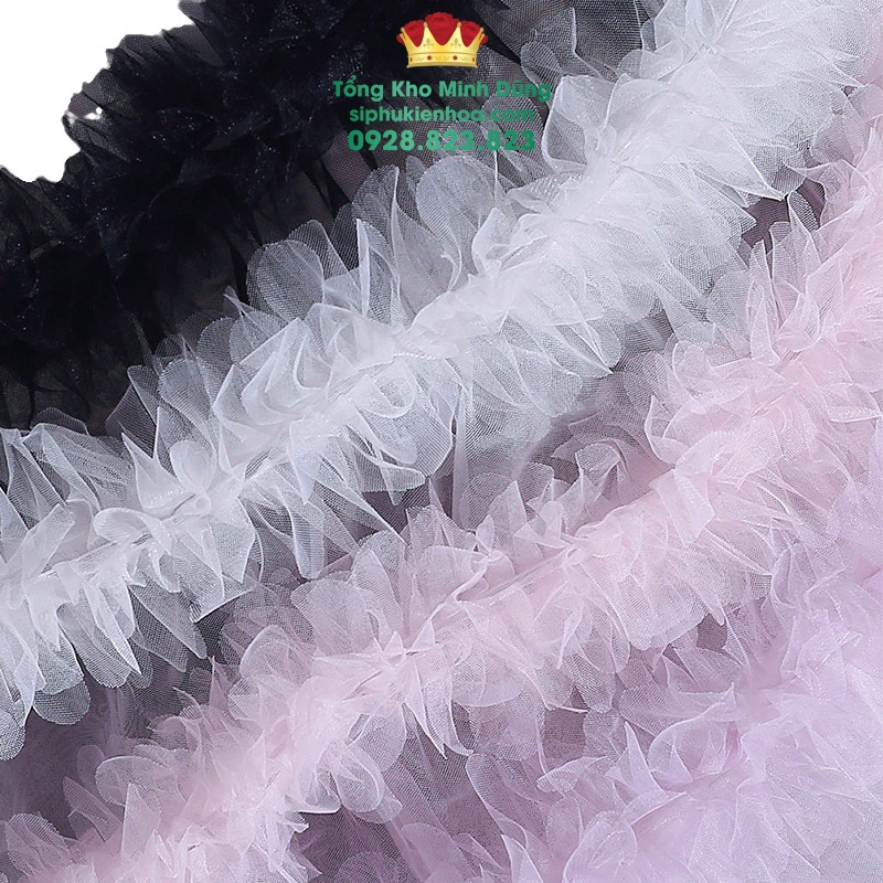 Voan Bèo Nhún May Sẵn Cao Cấp (Set 5 Cái) - Sỉ Phụ Kiện Hoa Voan Bèo Nhún May Sẵn Cao Cấp (Set 5 Cái)