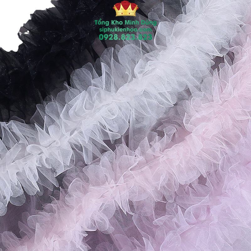 Voan Bèo Nhún May Sẵn Cao Cấp (Set 5 Cái) - Sỉ Phụ Kiện Hoa Voan Bèo Nhún May Sẵn Cao Cấp (Set 5 Cái)