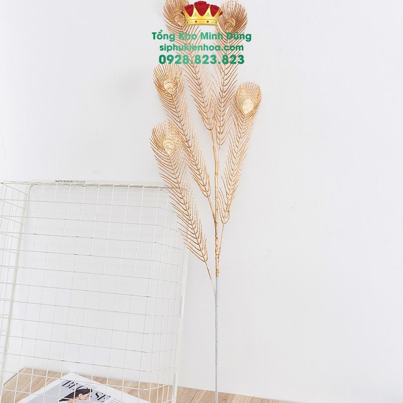 Cành Đuôi Công Ánh Đồng - Set 10 cành - Sỉ Phụ Kiện Hoa Cành Đuôi Công Ánh Đồng - Set 10 cành - Ảnh 2