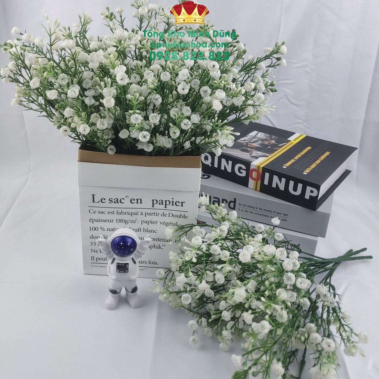 Cành Baby Điểm Cao Cấp (Cành 5 Nhánh) - Sỉ Phụ Kiện Hoa Cành Baby Điểm Cao Cấp (Cành 5 Nhánh)