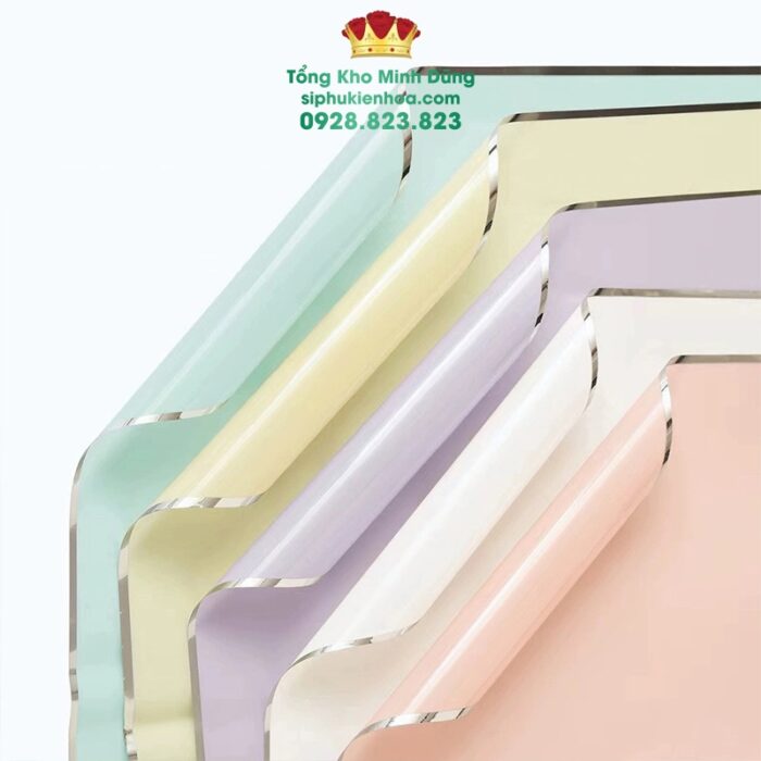 Giấy Kiếng Màu Viền Bạc Cao Cấp