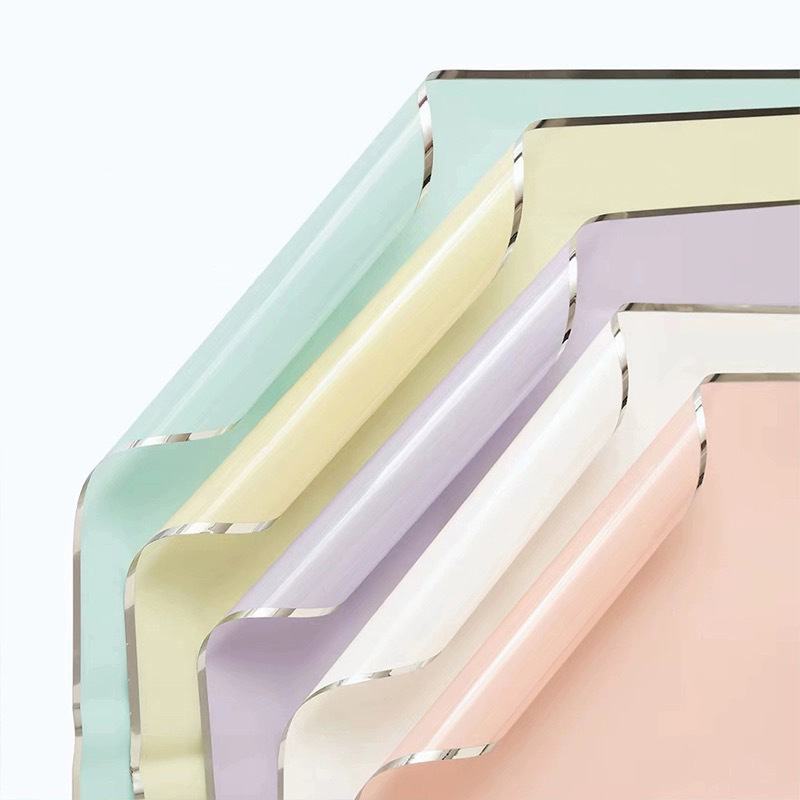 Giấy Kiếng Màu Viền Bạc Cao Cấp - Sỉ Phụ Kiện Hoa Giấy Kiếng Màu Viền Bạc Cao Cấp