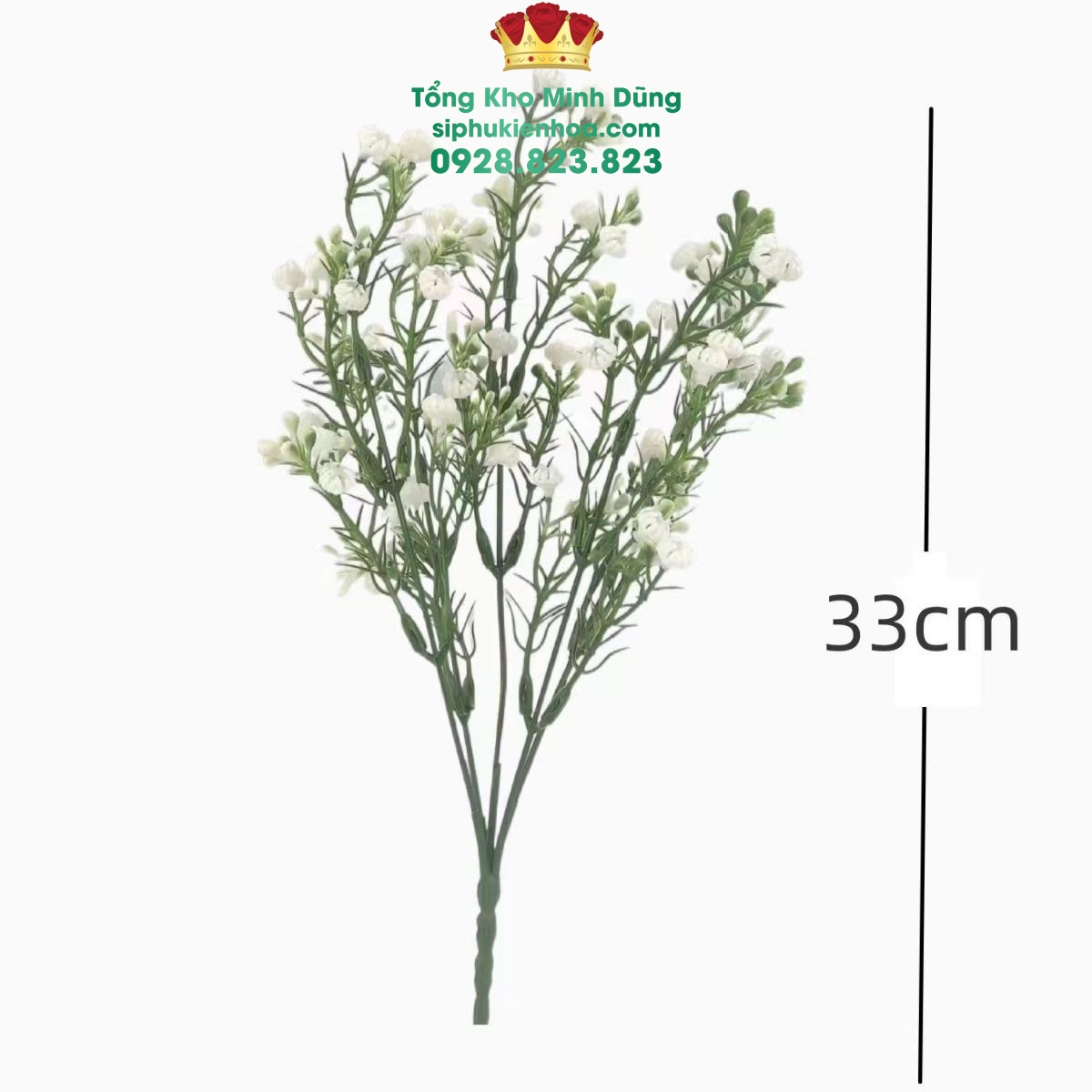 Cành Baby Điểm Cao Cấp (Cành 5 Nhánh) - Sỉ Phụ Kiện Hoa Cành Baby Điểm Cao Cấp (Cành 5 Nhánh) - Ảnh 2