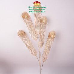 cành Công Xòe Nhũ Đồng Set 10 Cành