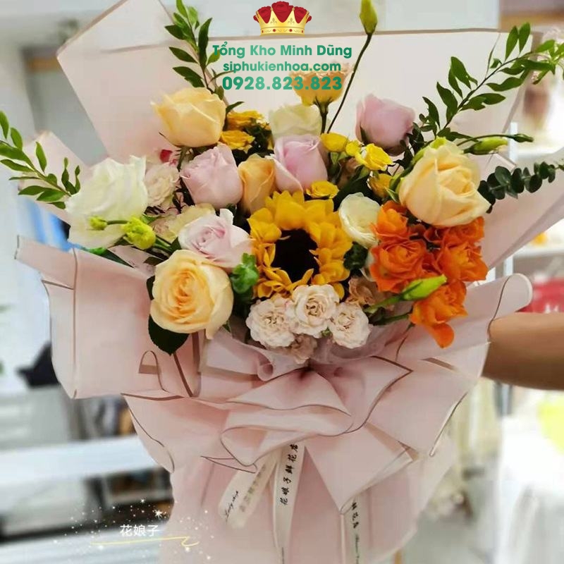 Giấy 1 Mặt Họa Tiết Viền Đồng Cao Cấp - Sỉ Phụ Kiện Hoa Giấy 1 Mặt Họa Tiết Viền Đồng Cao Cấp - Ảnh 5