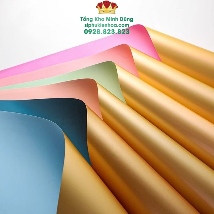 Giấy 2 Mặt Nhũ Đồng Cao Cấp - Sỉ Phụ Kiện Hoa Giấy 2 Mặt Nhũ Đồng Cao Cấp - Ảnh 4