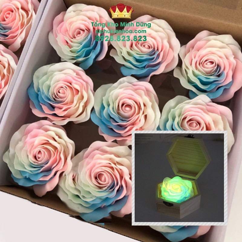 Đầu Bông Hoa Pastel Dạ Quang Cao Cấp - Sỉ Phụ Kiện Hoa Đầu Bông Hoa Pastel Dạ Quang Cao Cấp - Ảnh 2