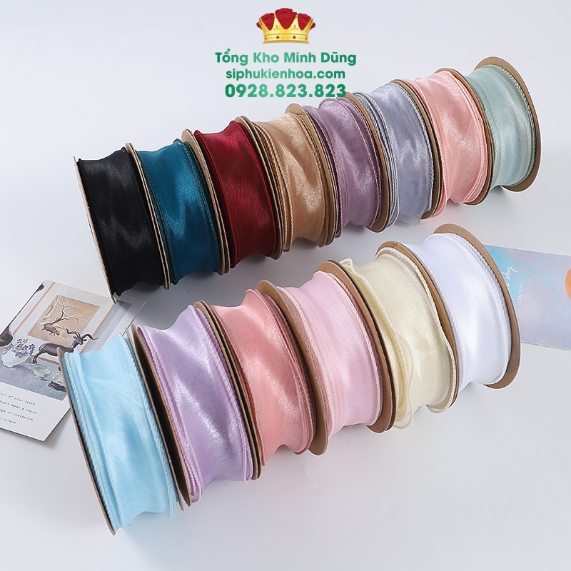 Ruy Băng Voan Viền Cao Cấp - Sỉ Phụ Kiện Hoa Ruy Băng Voan Viền Cao Cấp
