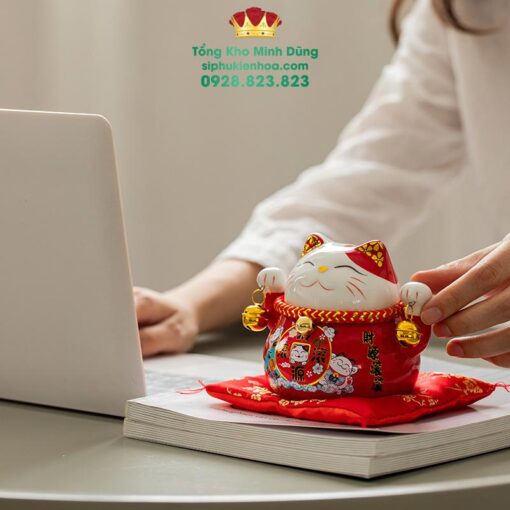 Mèo Thần Tài May Mắn Size 12cm - Ảnh 2