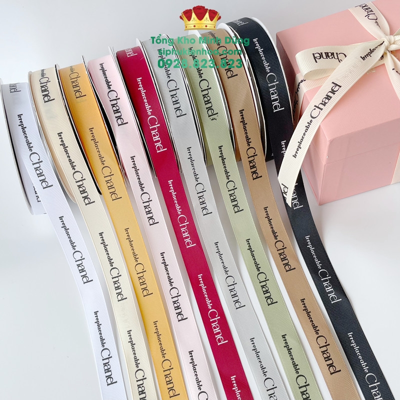 Ruy Băng Chữ Chanel Gân Cao Cấp - Sỉ Phụ Kiện Hoa Ruy Băng Chữ Chanel Gân Cao Cấp - Ảnh 2