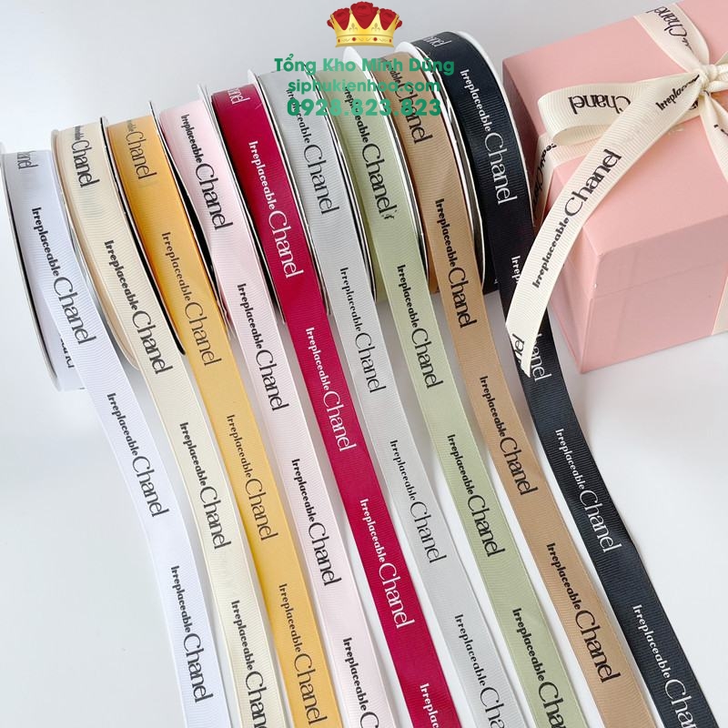 Ruy Băng Chữ Chanel Gân Cao Cấp - Sỉ Phụ Kiện Hoa Ruy Băng Chữ Chanel Gân Cao Cấp - Ảnh 2