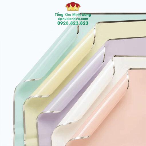 Giấy Kiếng Màu Viền Bạc Cao Cấp