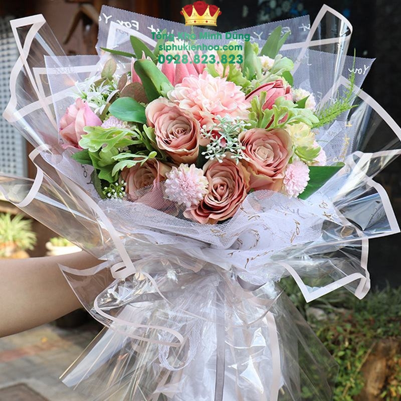 Giấy Kiếng Trong Viền Màu Cao Cấp - Sỉ Phụ Kiện Hoa Giấy Kiếng Trong Viền Màu Cao Cấp - Ảnh 5