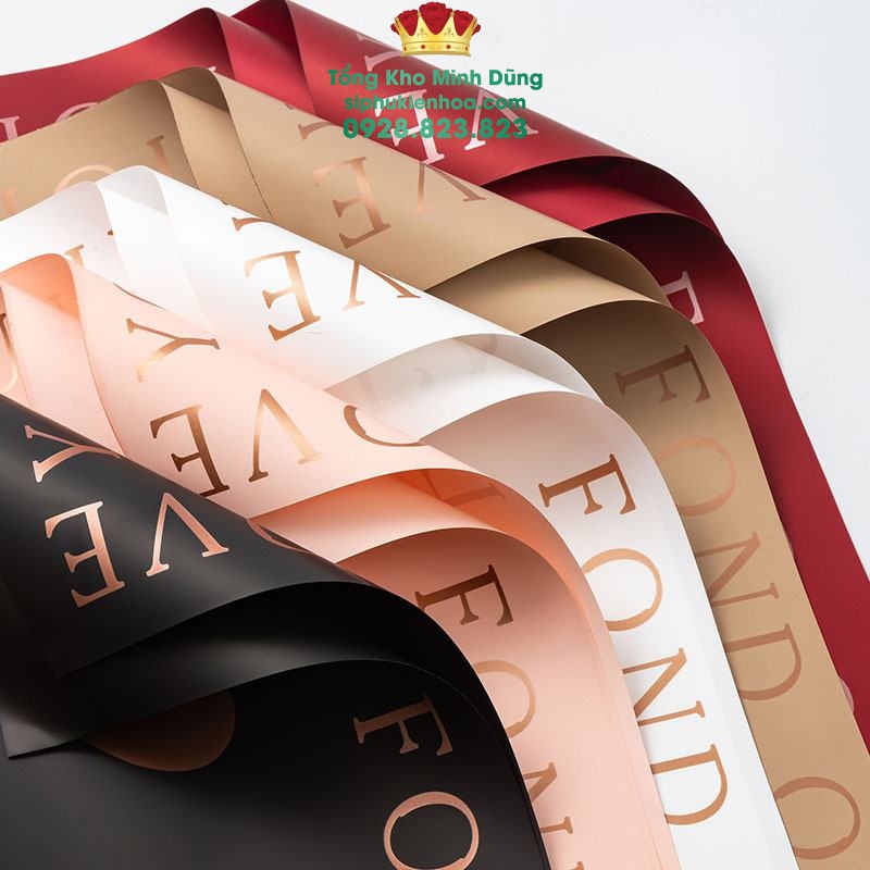 Giấy 1 Mặt Họa Tiết Viền Chữ Love Thousand Cao Cấp - Sỉ Phụ Kiện Hoa Giấy 1 Mặt Họa Tiết Viền Chữ Love Thousand Cao Cấp - Ảnh 6