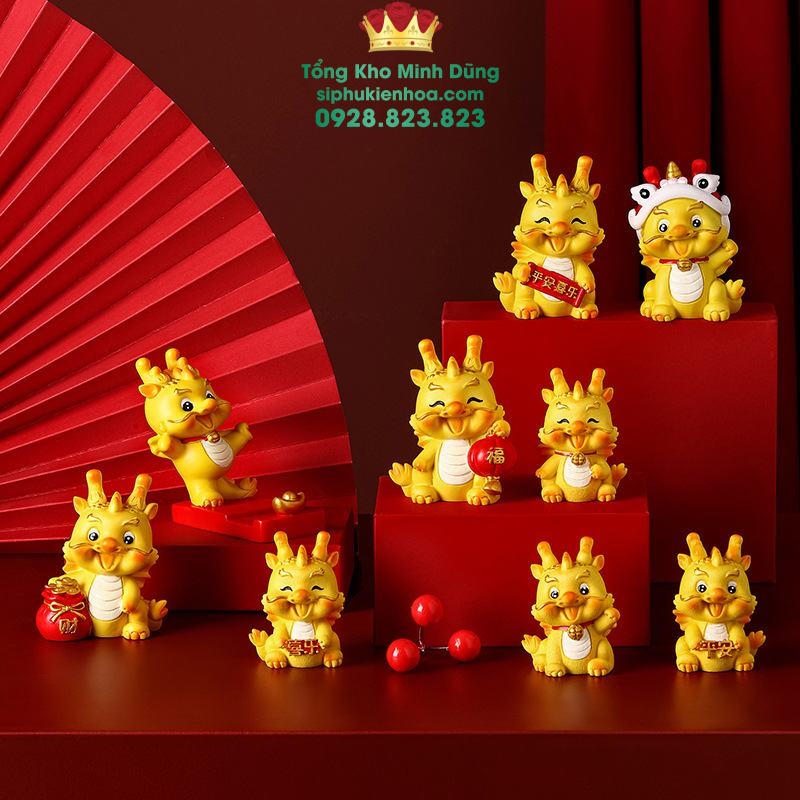 Rồng May Mắn Set 10 Con - Sỉ Phụ Kiện Hoa Rồng May Mắn Set 10 Con - Ảnh 2