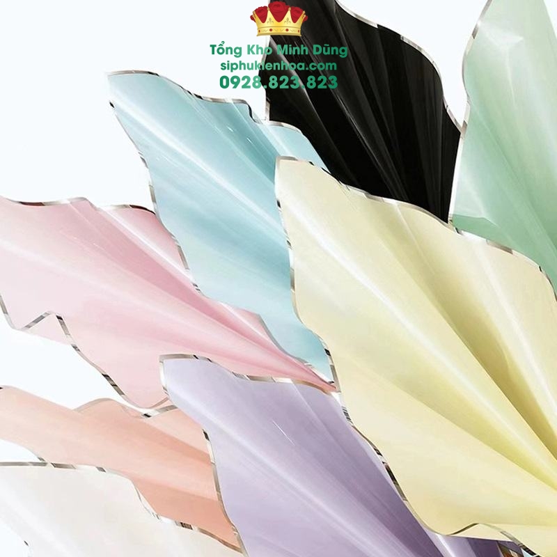Giấy Kiếng Màu Viền Bạc Cao Cấp - Sỉ Phụ Kiện Hoa Giấy Kiếng Màu Viền Bạc Cao Cấp - Ảnh 3