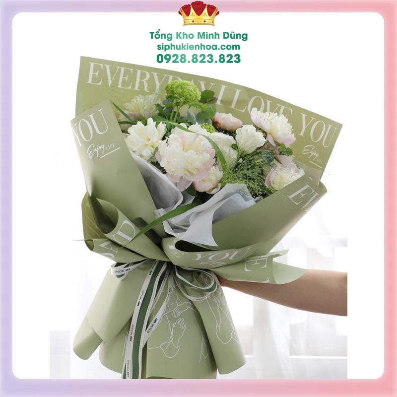 Giấy 2 Mặt Họa Tiết Tình Nhân I Love You Cao Cấp - Sỉ Phụ Kiện Hoa Giấy 2 Mặt Họa Tiết Tình Nhân I Love You Cao Cấp - Ảnh 2