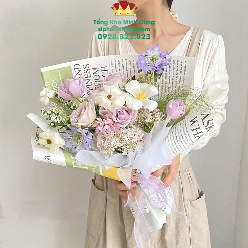 Giấy Báo Chữ Have Diary Cao Cấp - Sỉ Phụ Kiện Hoa Giấy Báo Chữ Have Diary Cao Cấp - Ảnh 2