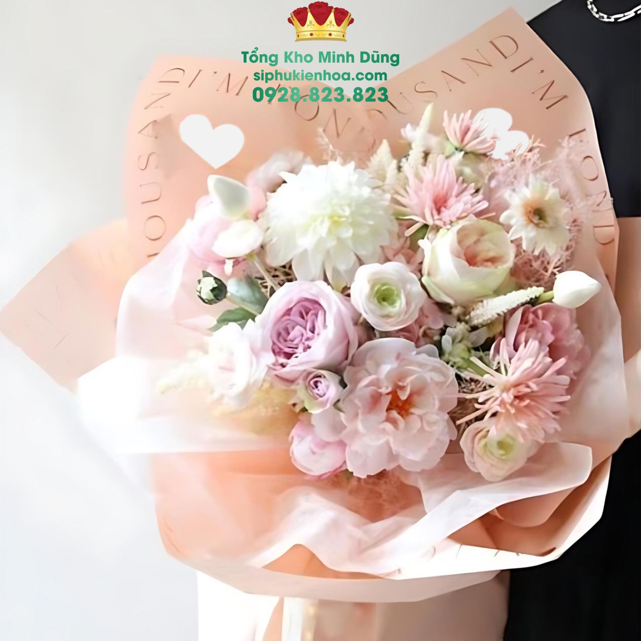 Giấy 1 Mặt Họa Tiết Viền Chữ Love Thousand Cao Cấp - Sỉ Phụ Kiện Hoa Giấy 1 Mặt Họa Tiết Viền Chữ Love Thousand Cao Cấp - Ảnh 3