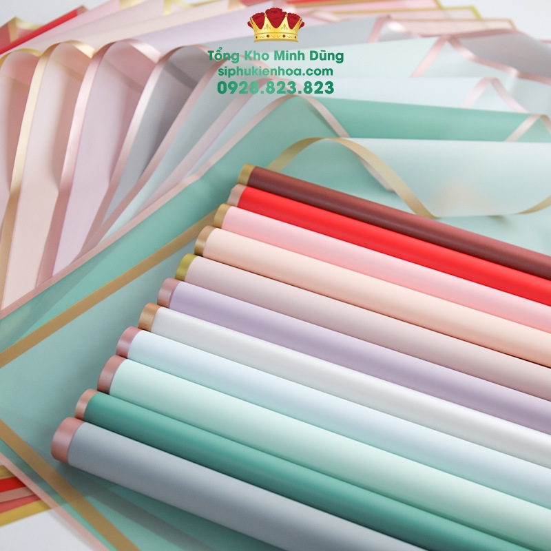 Giấy 1 Mặt Họa Tiết Viền Đồng Cao Cấp - Sỉ Phụ Kiện Hoa Giấy 1 Mặt Họa Tiết Viền Đồng Cao Cấp