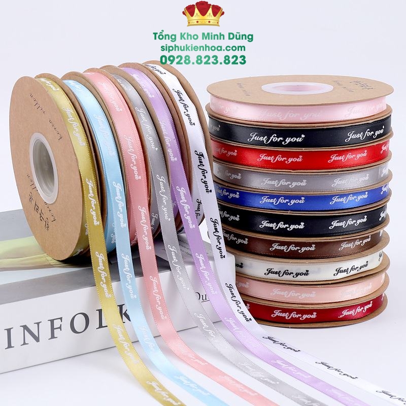 Ruy Băng 1Cm Just For You Cao Cấp - Sỉ Phụ Kiện Hoa Ruy Băng 1Cm Just For You Cao Cấp