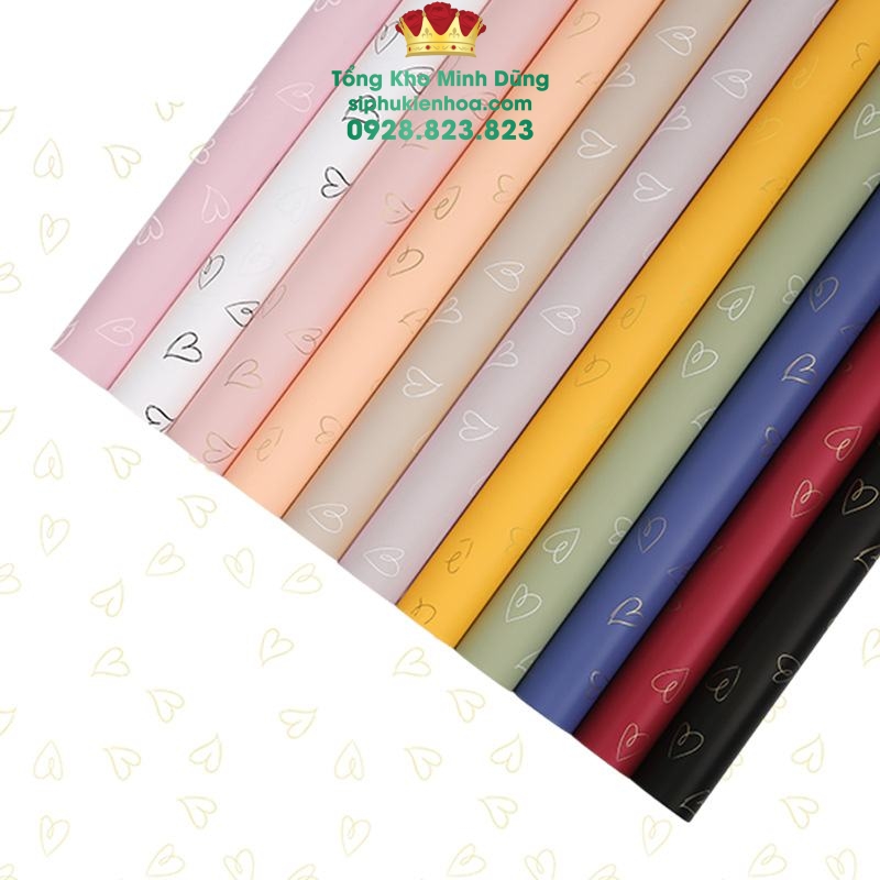 Giấy 1 Mặt Họa Tiết Tim Rỗng Cao Cấp - Sỉ Phụ Kiện Hoa Giấy 1 Mặt Họa Tiết Tim Rỗng Cao Cấp - Ảnh 3