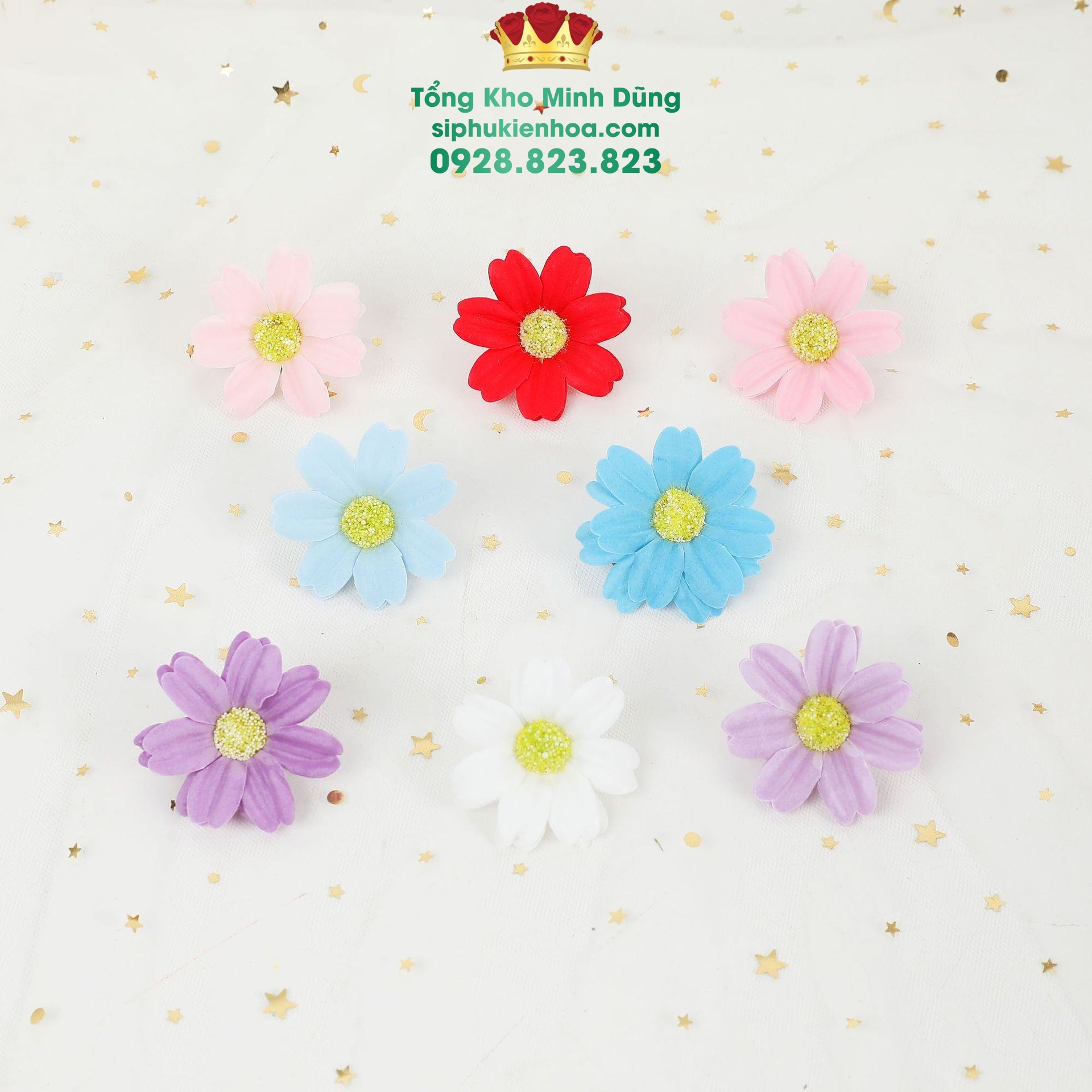 Hoa Cúc Cánh Tim Cao Cấp - Sỉ Phụ Kiện Hoa Hoa Cúc Cánh Tim Cao Cấp - Ảnh 2