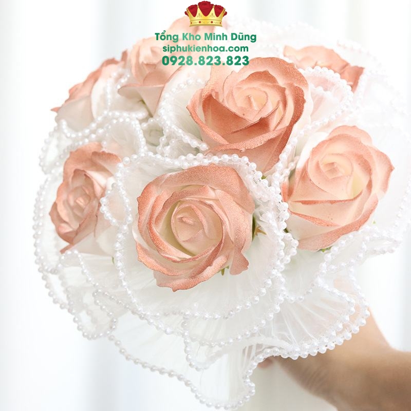 Voan Gợn Sóng Đính Hạt Cao Cấp - Sỉ Phụ Kiện Hoa Voan Gợn Sóng Đính Hạt Cao Cấp - Ảnh 2