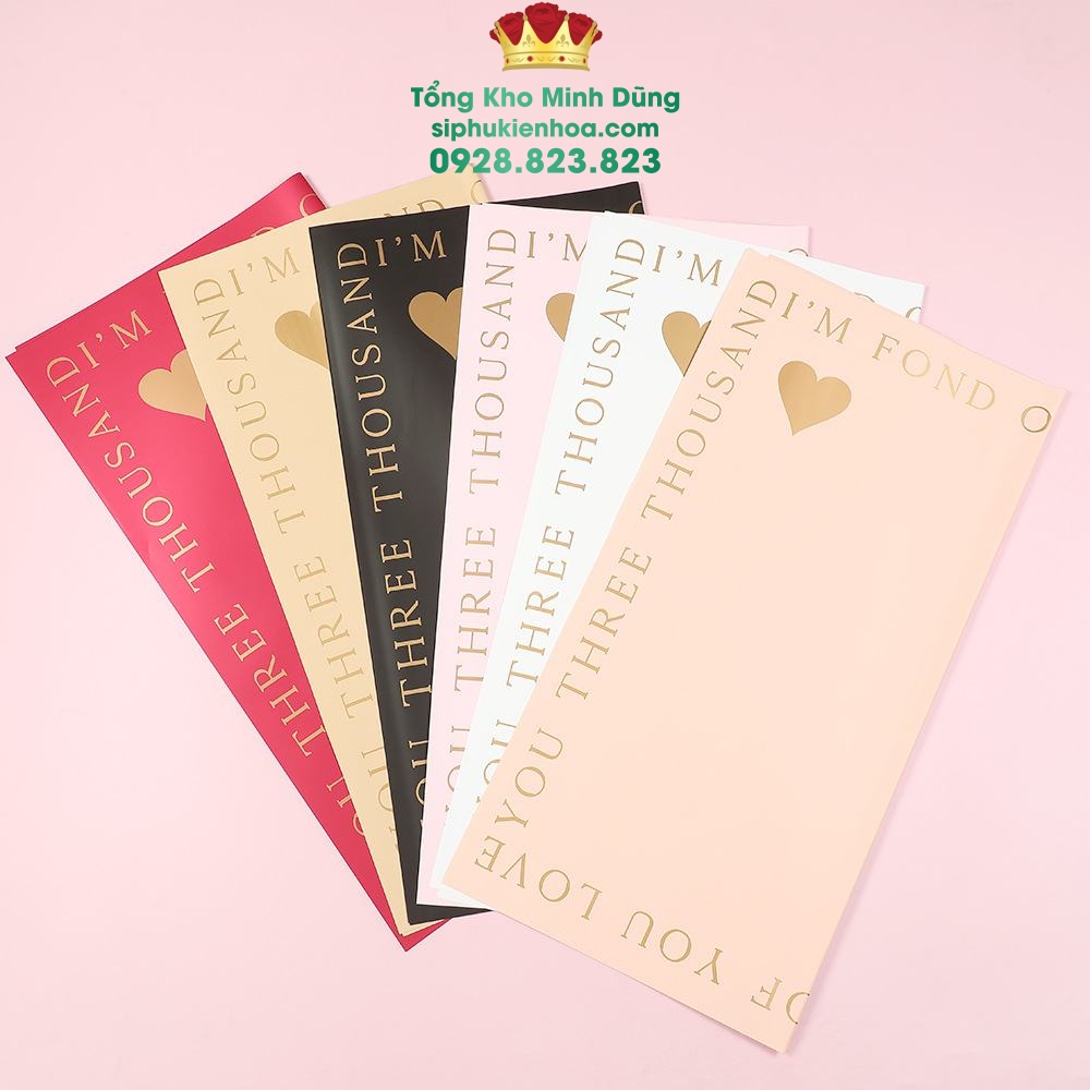 Giấy 1 Mặt Họa Tiết Viền Chữ Love Thousand Cao Cấp - Sỉ Phụ Kiện Hoa Giấy 1 Mặt Họa Tiết Viền Chữ Love Thousand Cao Cấp - Ảnh 4