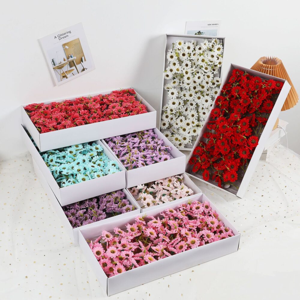Hoa Sáp Cúc Hoạ Mi Cao Cấp (Hộp 50 Bông)