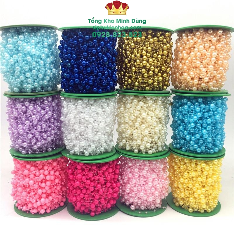Dây Chuỗi Ngọc Trai Cao Cấp (1 Cuộn) - Sỉ Phụ Kiện Hoa Dây Chuỗi Ngọc Trai Cao Cấp (1 Cuộn)