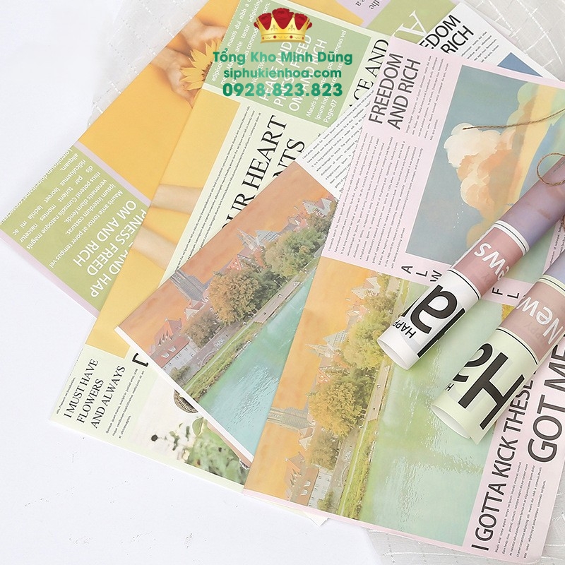 Giấy Báo Chữ Have Diary Cao Cấp - Sỉ Phụ Kiện Hoa Giấy Báo Chữ Have Diary Cao Cấp