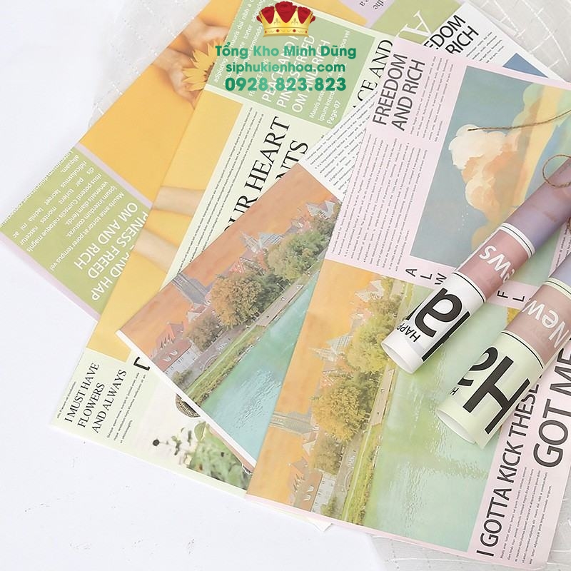 Giấy Báo Chữ Have Diary Cao Cấp - Sỉ Phụ Kiện Hoa Giấy Báo Chữ Have Diary Cao Cấp