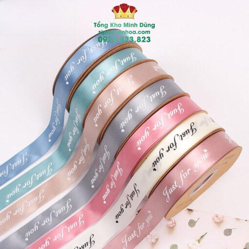 Ruy Băng Lụa Chữ 2,5Cm Just For You Cao Cấp - Ảnh 6