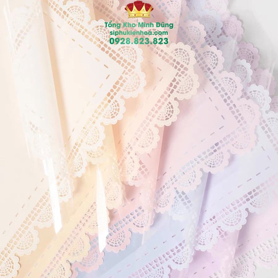 Giấy 1 Mặt Họa Tiết Ren Kính Cao Cấp - Sỉ Phụ Kiện Hoa Giấy 1 Mặt Họa Tiết Ren Kính Cao Cấp - Ảnh 2