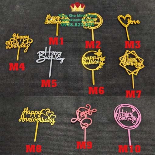 Toper Chữ Nhựa Cao Cấp (Set 10 Cái)