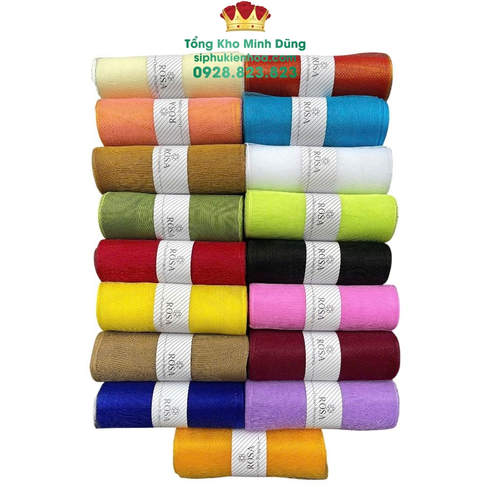 Cuộn Lưới Cứng Ngắn Cao Cấp - Sỉ Phụ Kiện Hoa Cuộn Lưới Cứng Ngắn Cao Cấp