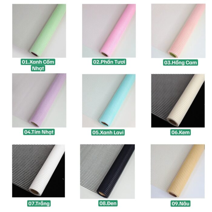 Lưới Ô Vuông Gói Hoa Cao Cấp - 09.Nâu
