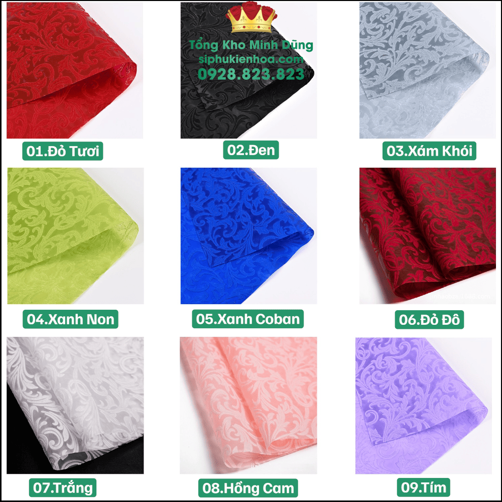 Giấy Gấm Hoạ Tiết Cao Cấp - Sỉ Phụ Kiện Hoa Giấy Gấm Hoạ Tiết Cao Cấp - Ảnh 3