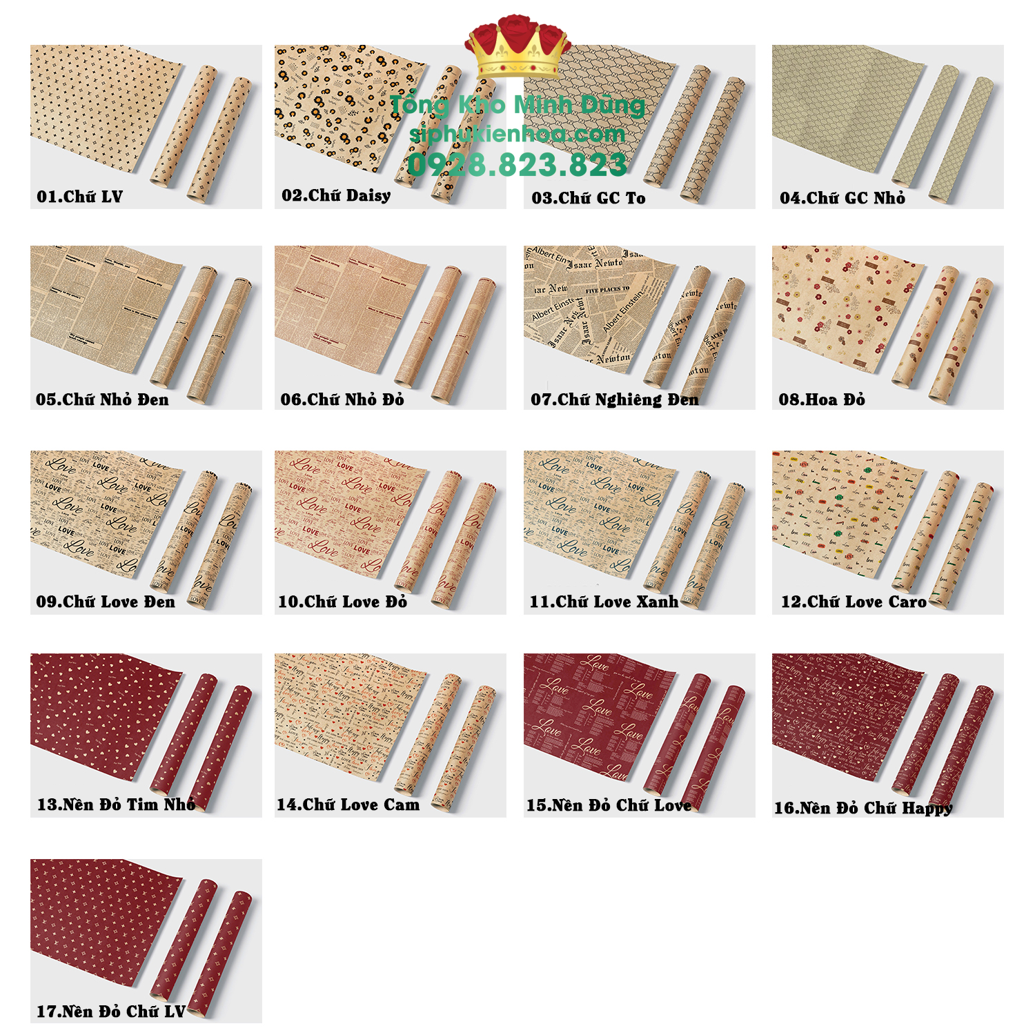 Giấy Báo Có Chữ Gói Hoa Cao Cấp - Sỉ Phụ Kiện Hoa Giấy Báo Có Chữ Gói Hoa Cao Cấp - Ảnh 5