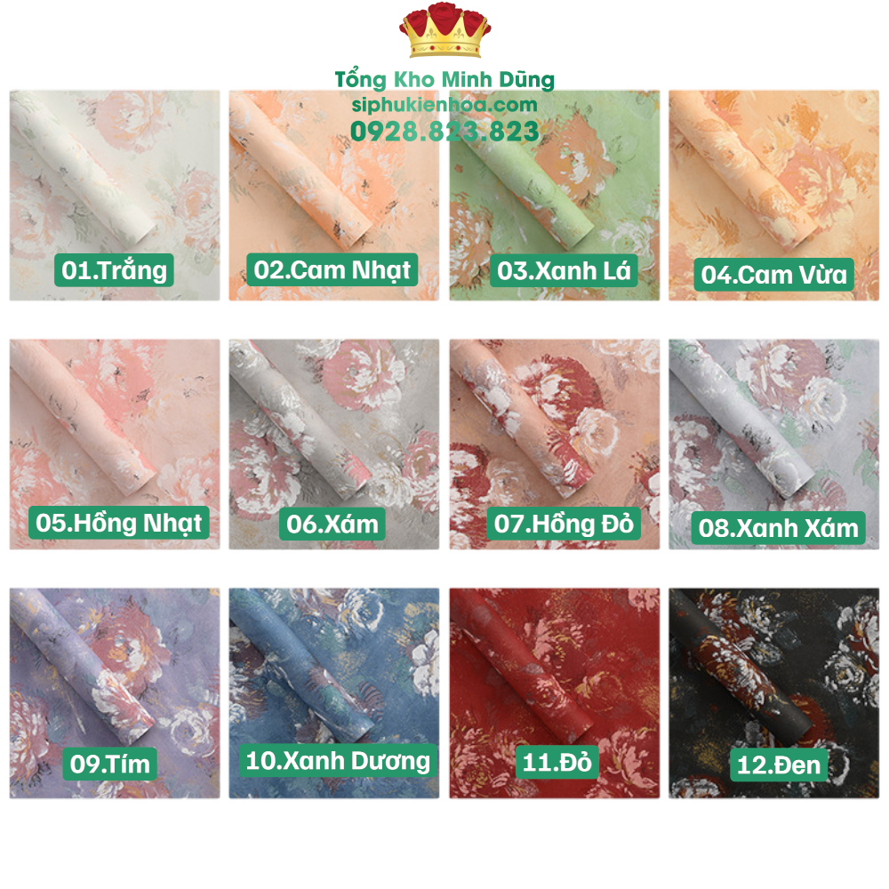Giấy Gấm Hoa Mẫu Đơn Cao Cấp - Sỉ Phụ Kiện Hoa Giấy Gấm Hoa Mẫu Đơn Cao Cấp - Ảnh 4