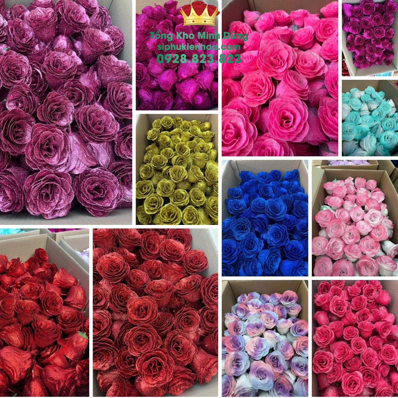 Hoa Nhũ Kim Tuyến Thùng 200 Bông Cao Cấp - Sỉ Phụ Kiện Hoa Hoa Nhũ Kim Tuyến Thùng 200 Bông Cao Cấp