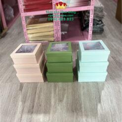 Set 3 Hộp Vuông Nắp Mika Cao Cấp