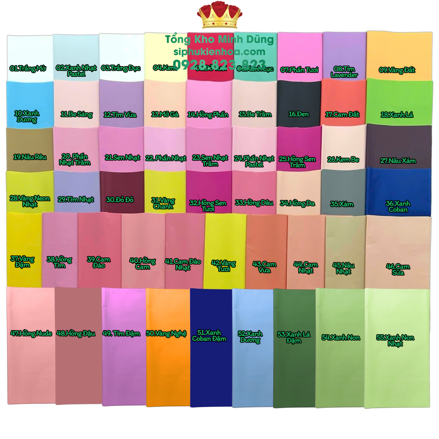 Giấy 1M Bóng Mờ Trơn Gói Hoa Cao Cấp - Sỉ Phụ Kiện Hoa Giấy 1M Bóng Mờ Trơn Gói Hoa Cao Cấp - Ảnh 6