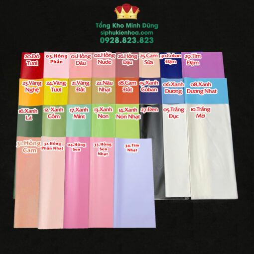 Giấy 1M Bóng Mờ Trơn Gói Hoa Cao Cấp - Ảnh 2