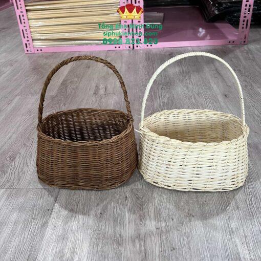 Giỏ Mây Cắm Hoa Cao Cấp