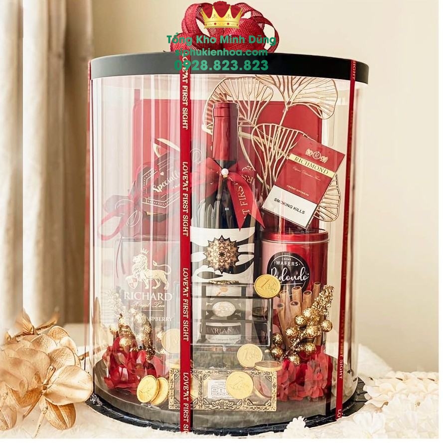 Hộp Trụ Mika 30X35Cm Cao Cấp - Sỉ Phụ Kiện Hoa Hộp Trụ Mika 30X35Cm Cao Cấp - Ảnh 2