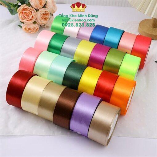 Ruy Băng Lụa Trơn 4Cm Cao Cấp - Ảnh 3