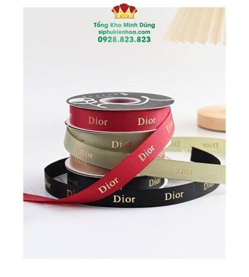 Ruy Băng Chữ Nhũ Vàng Dior Gân Cao Cấp - Ảnh 4